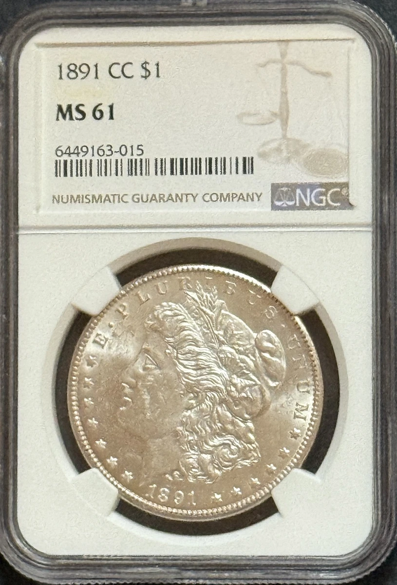 MS 61 Graded 1891 Year Morgan US Dollars (1878-1921) for sale | eBay