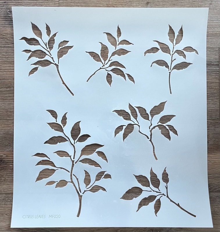Citrus Leaves Wall Stencil - Cutting Edge Stencil