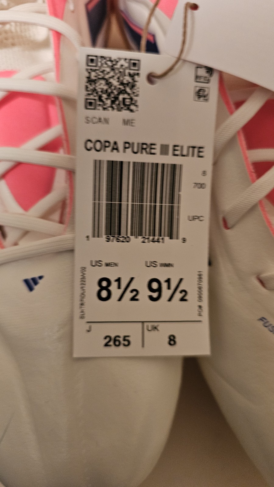 Adidas Copa Pure 3 Elite FG Coral Blaze -Men's sz 8.5 / Women's sz 9.5  JH8728 thumbnail 9