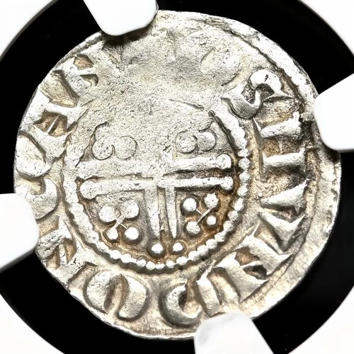 Medieval England. Henry III. Canterbury Osmund 1216-1247AD. Silver Penny. NGC AU