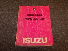 1988-1989 Isuzu Impulse Sports Coupe Workshop Shop Service Repair Manual Turbo