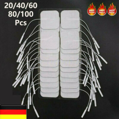 20-100 x TENS Elektroden Pads 4 x 4cm Selbstklebend für TENS EMS Reizstrom Gerät