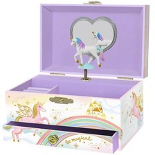 Musical Unicorn Kids Jewelry Box - Girls Jewelry Box with Mirror, Unicorn Gif...