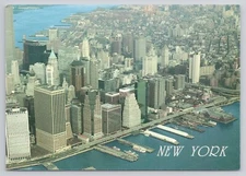 Aerial View of South Street Seaport New York Postcard