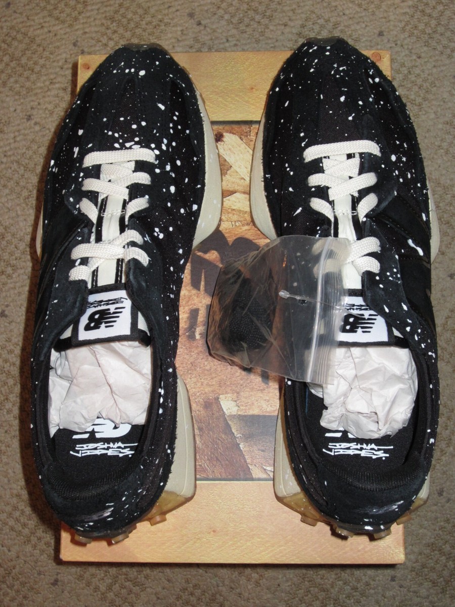 Nijipoto Joshua Vides x New Balance 327 MS327PP Black Splatter White Men's