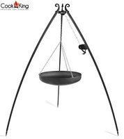 Cookking 111025 Wok Am Dreibein Schwenkgrill, 200Cm HöHe, Rohstahl, 60Cm Durchme