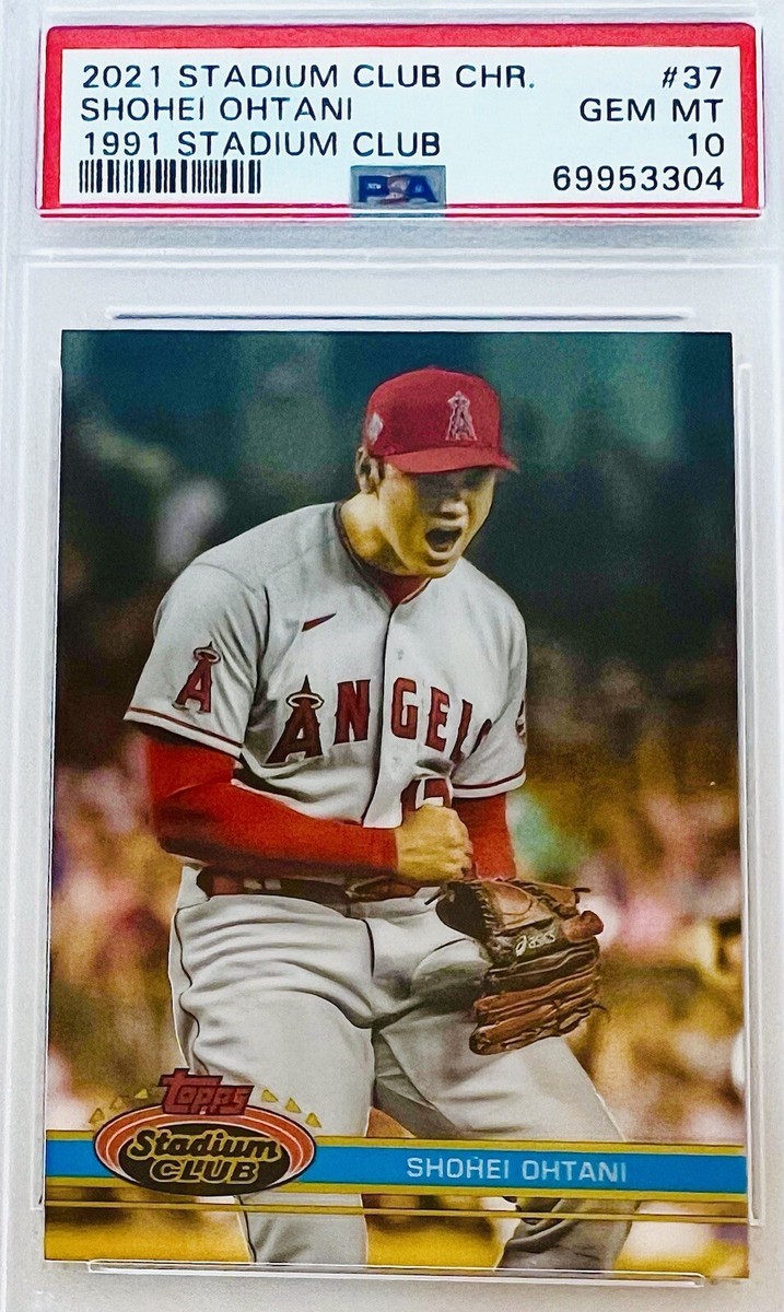 大谷翔平 2021 Topps Stadium Club Chrome 2021 Topps Stadium Club Chrome Shohei Ohtani 1991 Club PSA 10