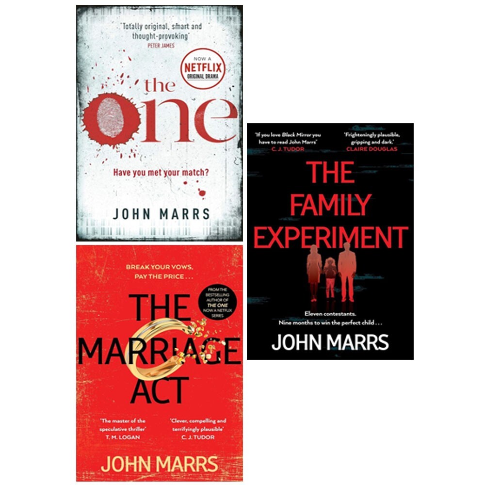 John Marrs Dark Future Series 3 Books Collection Set Family Experiment,Marriage