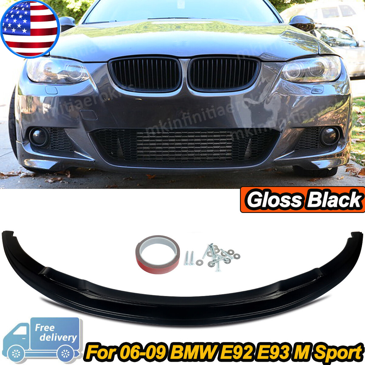 For BMW E92 E93 M Sport Pre-LCI 06-09 Performance Style Front