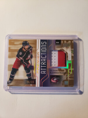 2021/22 Upper Deck Premier Attractions OLIVER BJORKSTRAND ''Gold'' Patch #35/35