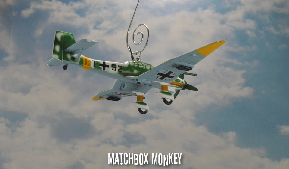 WWII Junker Ju 87-D Stuka Single Prop Christmas Ornament Airplane Plane Aircraft - Image 4 of 4