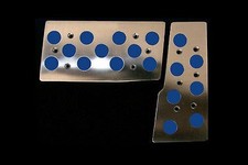 Universal Racing Pedals Automatic Transmission Blue Aluminum Brake Gas Set