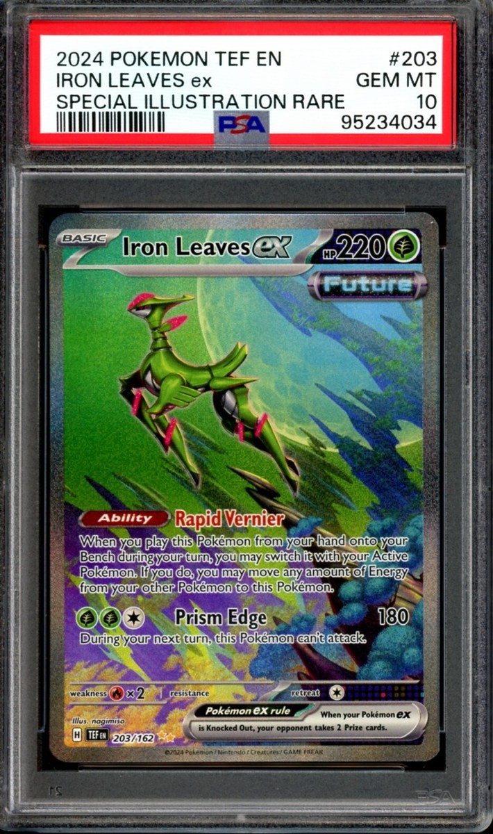 PSA 10 GEM MINT Iron Leaves ex SIR 203/162 Temporal Forces PSA 10 GEM MINT Iron Leaves ex SIR 203/162 Temporal Forces