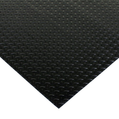 BLACK RUBBER FLOORING MATTING HEAVY DUTY FLOOR MAT GARAGE VAN SHED