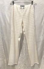 MARC JACOBS Ivory 1993 2018 Redux Grunge Embroidered Semi-Sheer Pants 2 $500