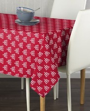 Christmas Trees Scroll Red Signature Tablecloth Assorted Sizes