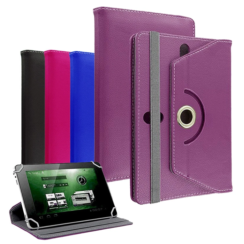 Folio Leather Box Case Cover For Universal Android Tablet PC 10" 10.1" w/ Styus - Image 4 of 4