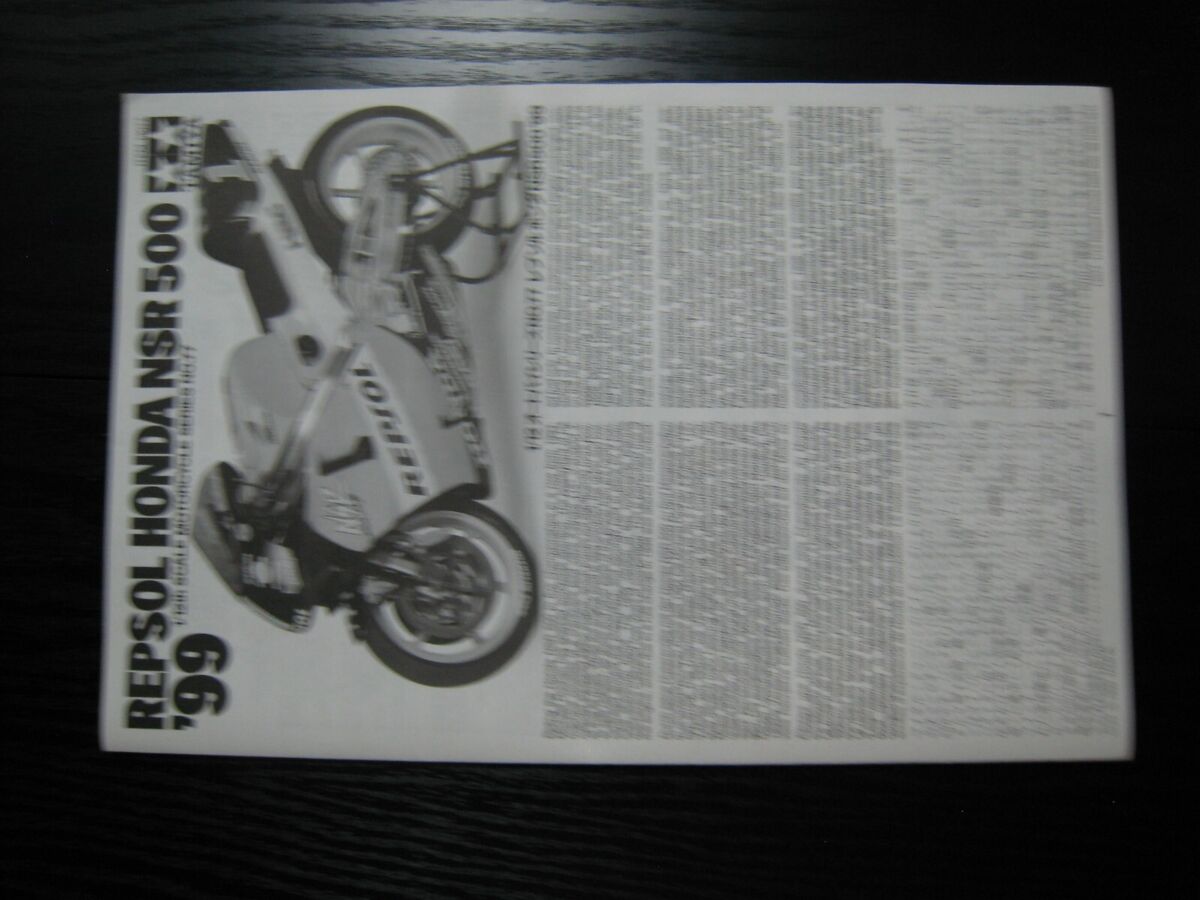 TAMIYA REPSOL HONDA NSR500 '99 1/12 .Item14077 w/New Decals TAMIYA REPSOL HONDA NSR500 '99 1/12 .Item14077 w/New Decals