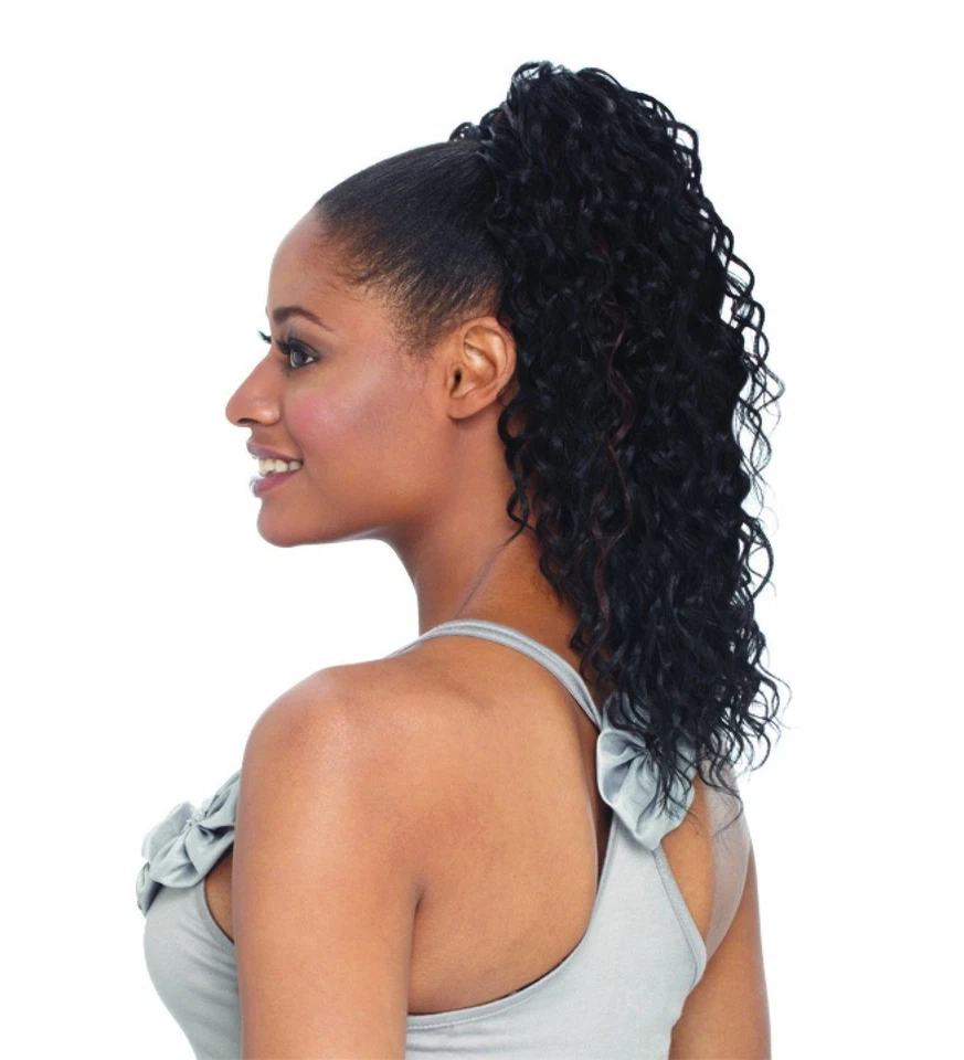 PALM GIRL FREETRESS EQUAL DRAWSTRING PONYTAIL SYNTHETIC MEDIUM LENGTH WAVY HAIR - Image 2 of 3
