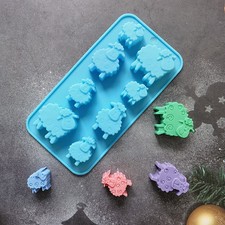 8 Holes Sheep Animal Shaped Silicone Mold DIY Candy Biscuit Jelly Baking Tool SZ