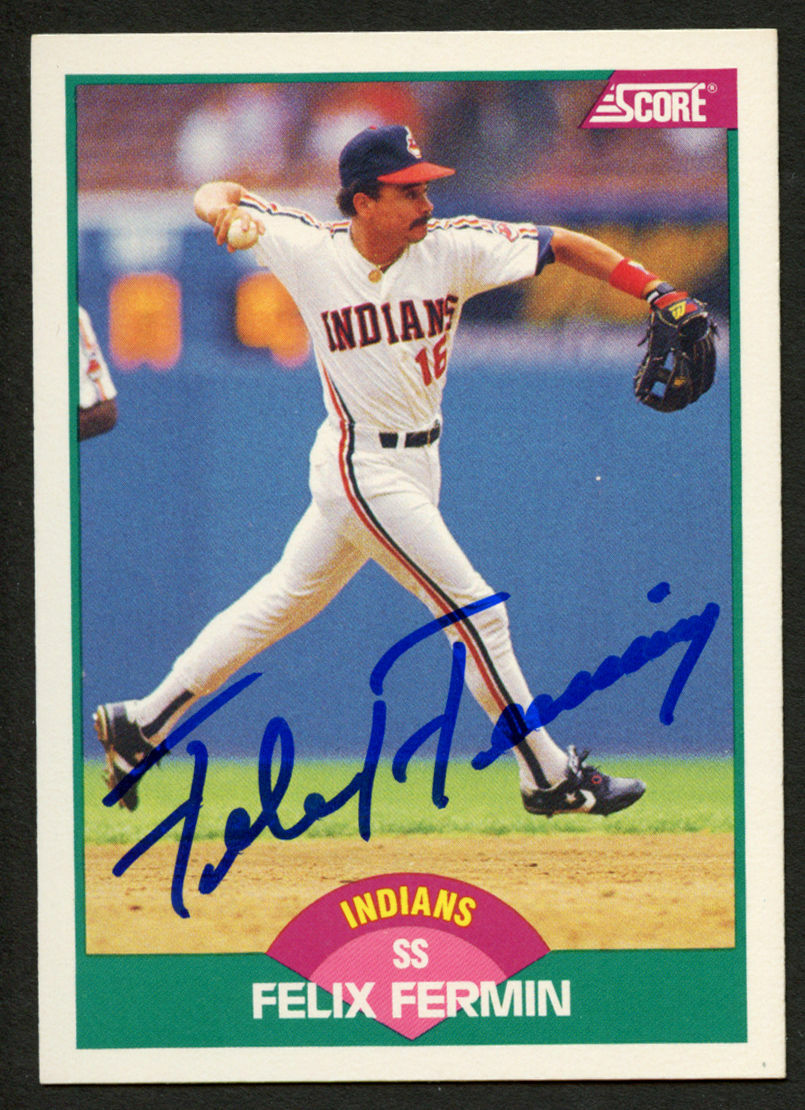 Felix Fermin #78T signed autograph auto 1989 Score Baseball Trading Card