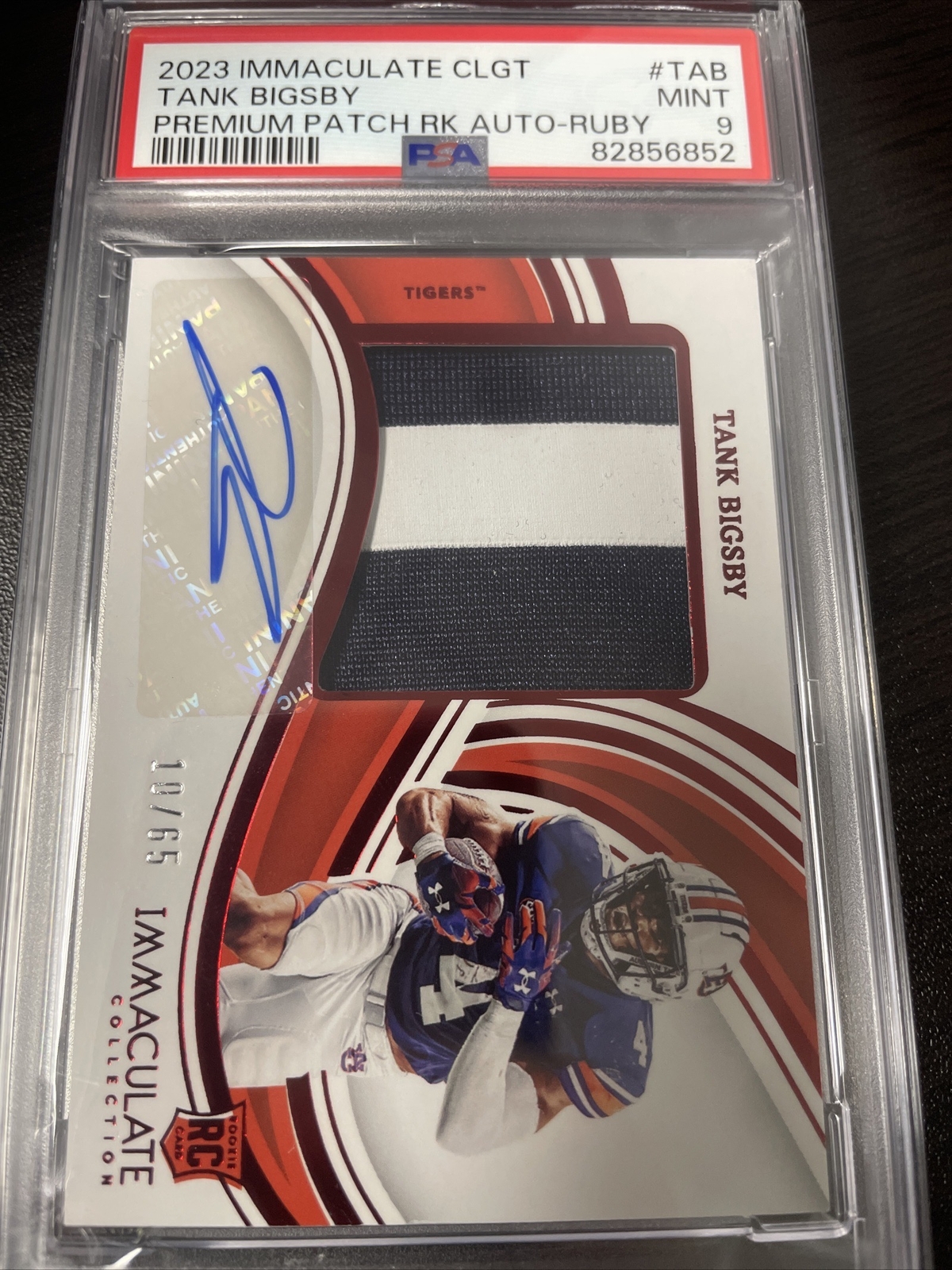 Tank Bigsby Panini Immaculate Collection Collegiate Premium Patches Rookie Autographs #TAB Ruby