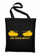 Fino Una Ululato Panzer Borsa di Juta Divertimento Sacchetto Stoffa Cotone