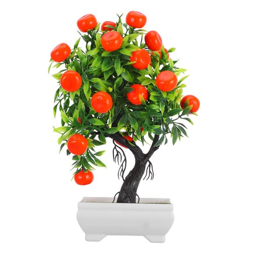 Artificial Fruit Tree Small Potted Little Cutie Orange Ornaments - Picture 8 of 12