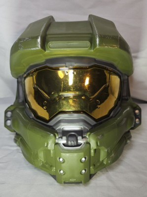 Master Chief Helmet Face Mask Costume Dress Up Piece Halo Microsoft Halloween