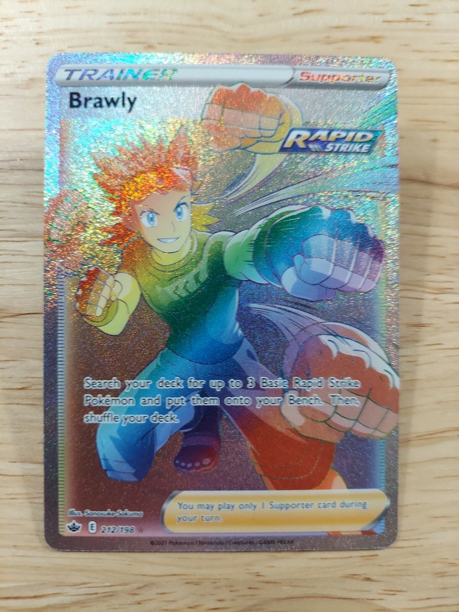 brawly pokemon card Pokemon TCG - Brawly Chilling Reign Full Art Holo Card 188/198 main image 0