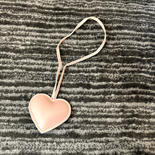 Heart Bag Charm Cute Pink Faux Leather Charm Purse Handbags Tie On Gift For Her