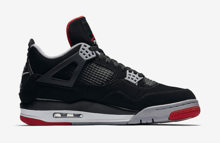 Nike Air Jordan Retro IV 4 OG Bred Black Fire Red Cement Nike Air Jordan Retro IV 4 OG Bred Black Fire Red Cement