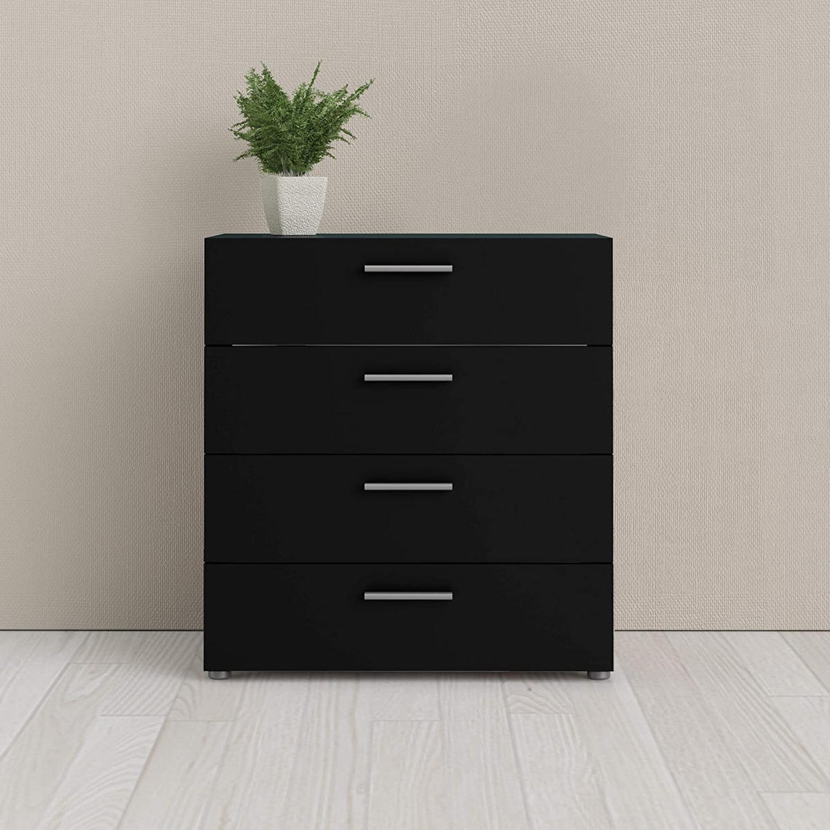 4 Drawer Chest - Black Matte, Bedroom Furniture, Dresser, Storage | eBay