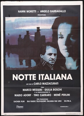 MANIFESTO POSTER 2F - NOTTE ITALIANA MAZZACURATI MARCO MESSERI, BOSCHI MORETTI