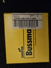 Copper Bussman 5 PCS GLR-1 In Line NOS 300VAC New Old Stock GLR1