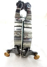 Pair Spurs Engraved Berry Edge Bands Sweet Iron Western Adult NWT Tough1 Rowels