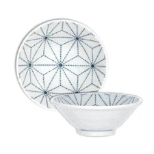 Japanese Rice Soup Snack Dessert Bowl 4.25"D Porcelain Asanoha Made in Japan
