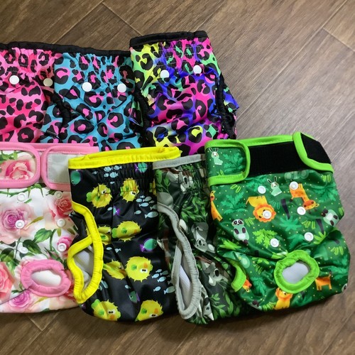 Leekalos Dog Cloth Diapers Reusable with Inserts one Size 8-30 LB set of 8 New - Picture 13 of 17