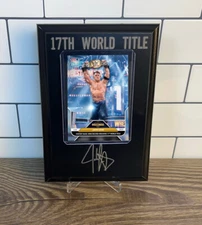 John Cena WWE 17x Title 7" x 5" Engraved Plaque W/ Topps Now Card - IN HAND