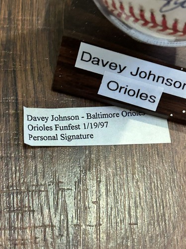 Davey Johnson Signed Baseball Baltimore Orioles Legend MLB Auto In Display Case - Picture 2 of 5