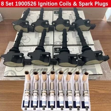 8 Set UF535 Ignition Coils & Spark Plugs for Mercedes C250 GL450 ML350 19005267