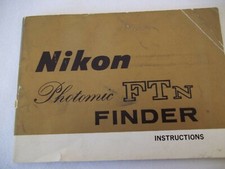 NIKON FTN FINDER INSTRUCTION BOOK