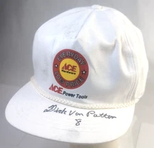 RARE! Vintage  Adult, Hat Ace Hardware, White, Dick Van Dyke Auto Signed