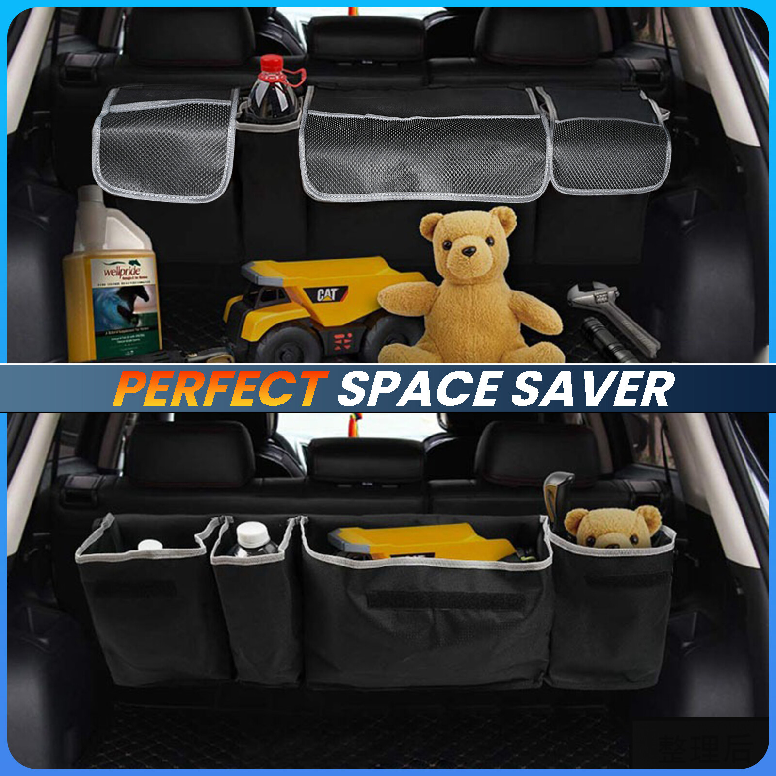 Borsa Bagagliaio Auto Scatola Portaoggetti Sedile Posteriore Auto Organizer Borsa Bagagliaio - Miniatura 3