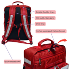 20L First Aid Medical Backpack, Red EMT Bag, Empty, Removable Pouches, MOLLE