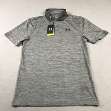 Under Armour Polo Shirt Mens Small Gray Performance Polo Golf Stretch NWT