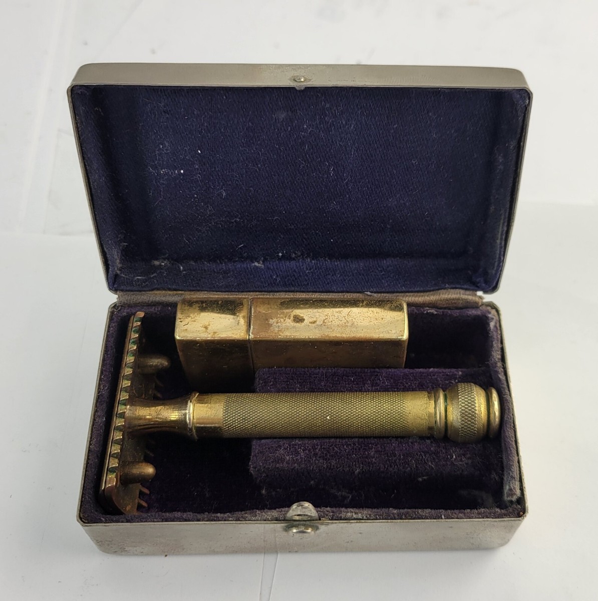 Vintage 1940's 1950's Gillette Traveling Razor & Blade Case | eBay