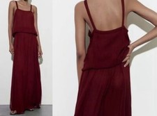 Zara Dress Woman Maxidress , Red RUC 80089348  165/84A,