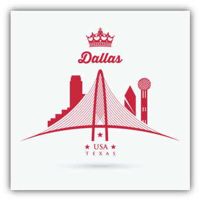 Autoaufkleber Dallas USA Reise K4206 Sticker-12cm