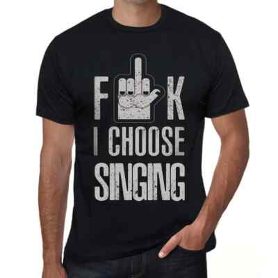 ULTRABASIC Herren T-Shirt F**k Je Choisis De Chanter F**k I Choose Singing